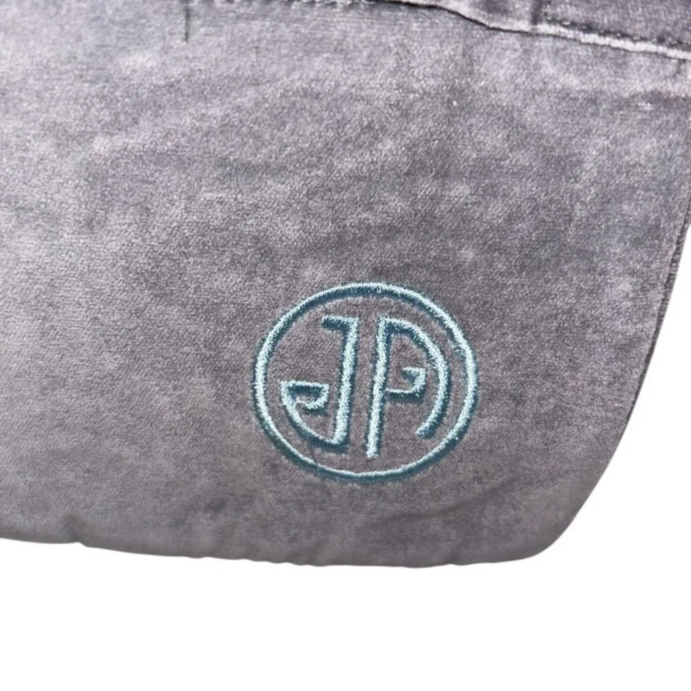 Jonathan Adler Diamonds blue brown diamonds wool velvet woven pillow cover